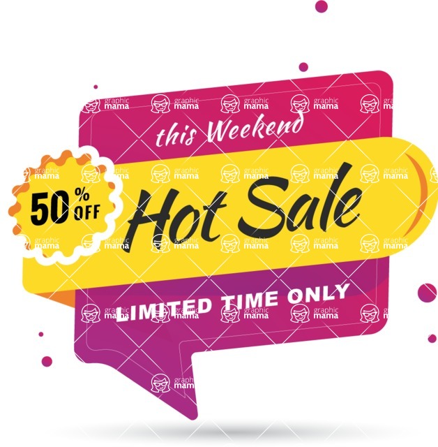 Sale Banner Templates Collection - Hot Sale Badge Vector Template